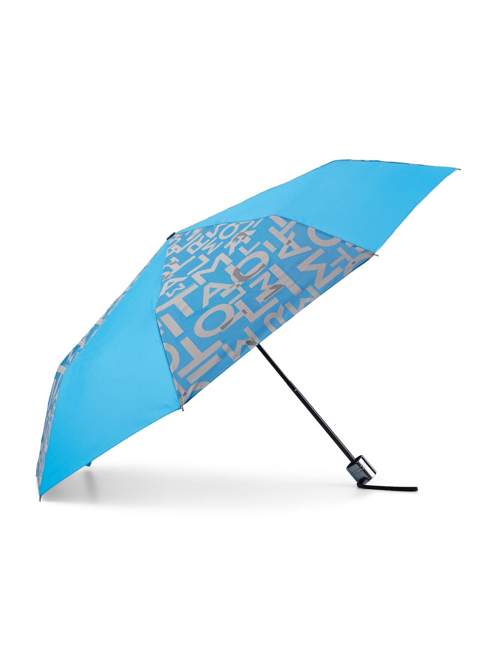 TOM TAILOR Taschenregenschirm Basic Regenschirm mit Textprint mediterranian blue 1