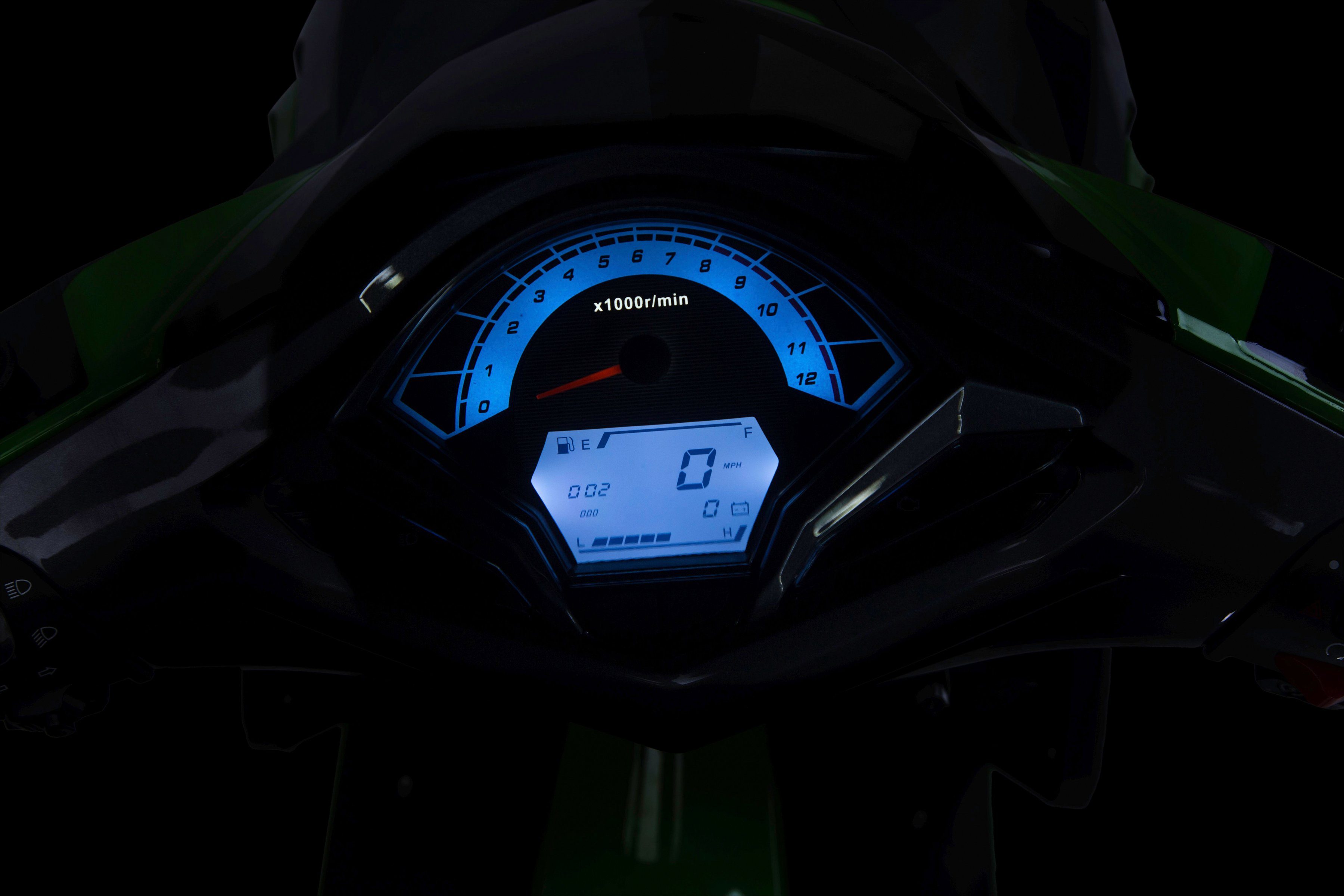 GT UNION Motorroller Striker, 50 km/h, 45 ccm, schwarz/blau 5 Euro