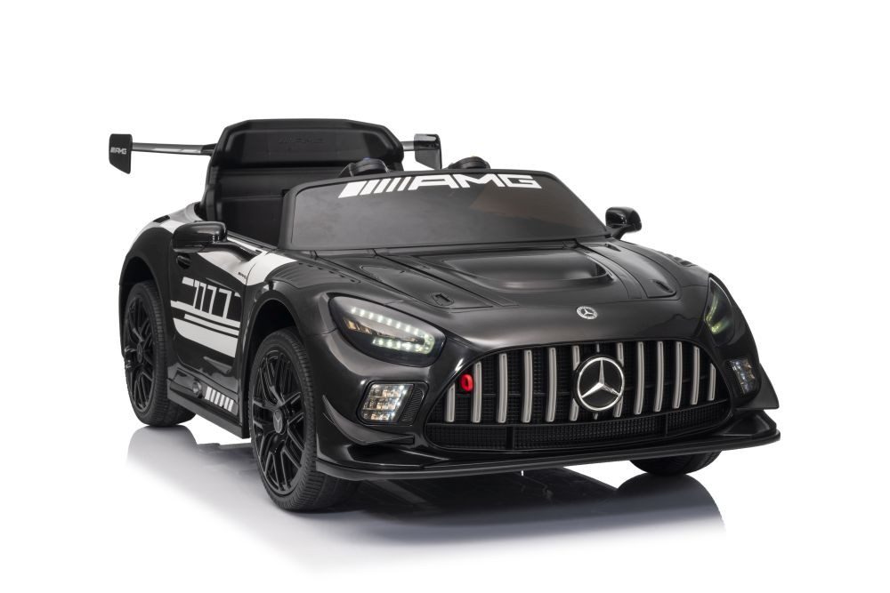 Elektro-Kinderauto Kinder Elektroauto Mercedes Benz AMG GT3 zwei Motoren+LED+FB Schwarz, Belastbarkeit 30 kg