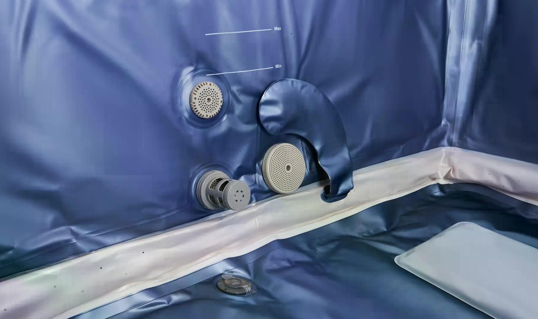 PureHaven Whirlpool Purehaven MSpa Whirlpool Oslo Saphire 2025 – Aufblasbar 160x160x65 cm, 140 Massagedüsen + 8 Hydromassagedüsen, modernste PTC-Heiztechnologie