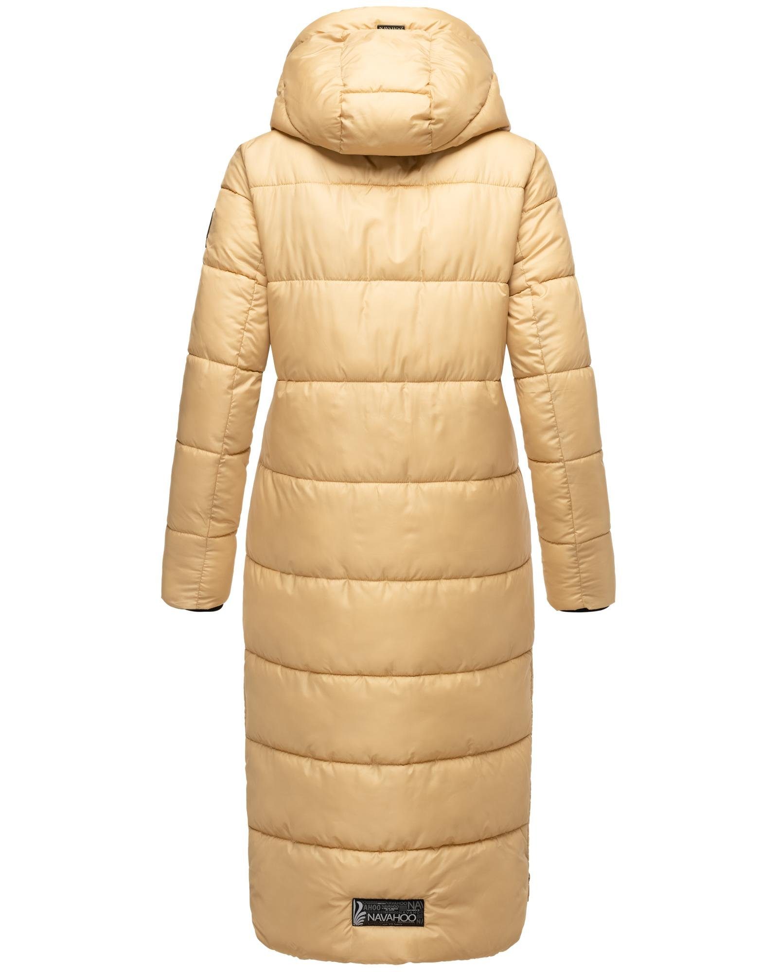 Navahoo Steppmantel Waffelchen Wintermantel mit Gehschlitzen und Kapuze