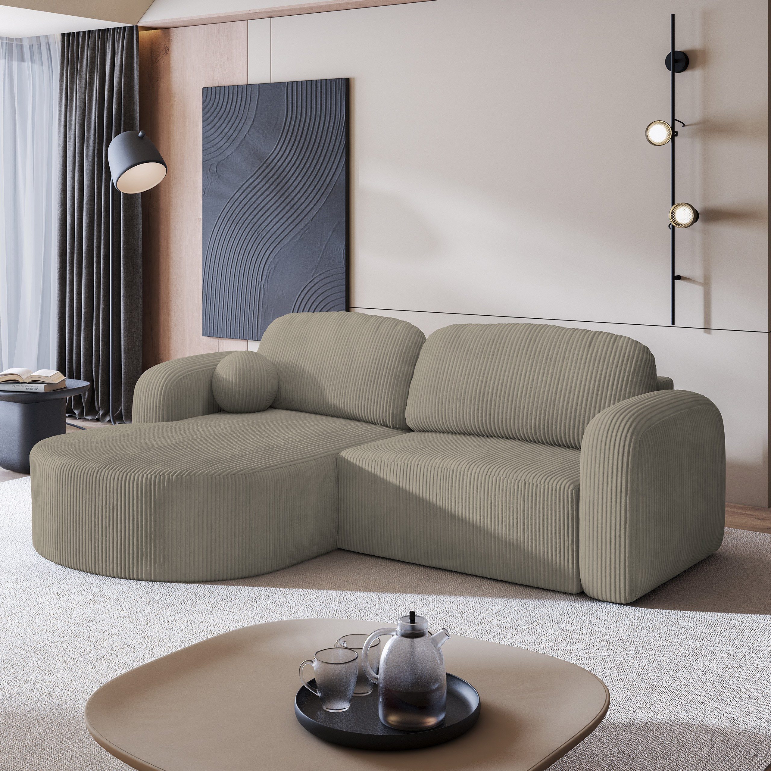 Masseno Ecksofa AMILIA mit Schlaffunktion L-Form, günstig online kaufen