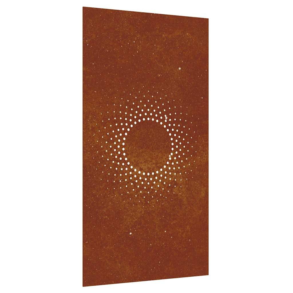 Wandbild Garten-Wanddeko 105x55 cm Cortenstahl Sonne-Design