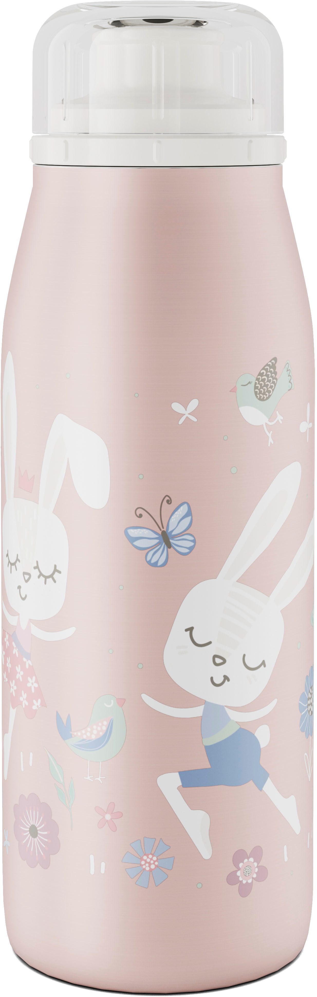 Alfi Isolierflasche KIDS ISO BOTTLE, Edelstahlkörper, spülmaschinenfest, 12h heiß & 24h kalt, Trinköffnung mit konsistentem Trinkfluss