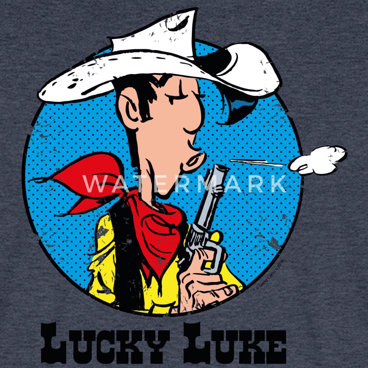 Spreadshirt T-Shirt Lucky Luke mit Pistole günstig online kaufen