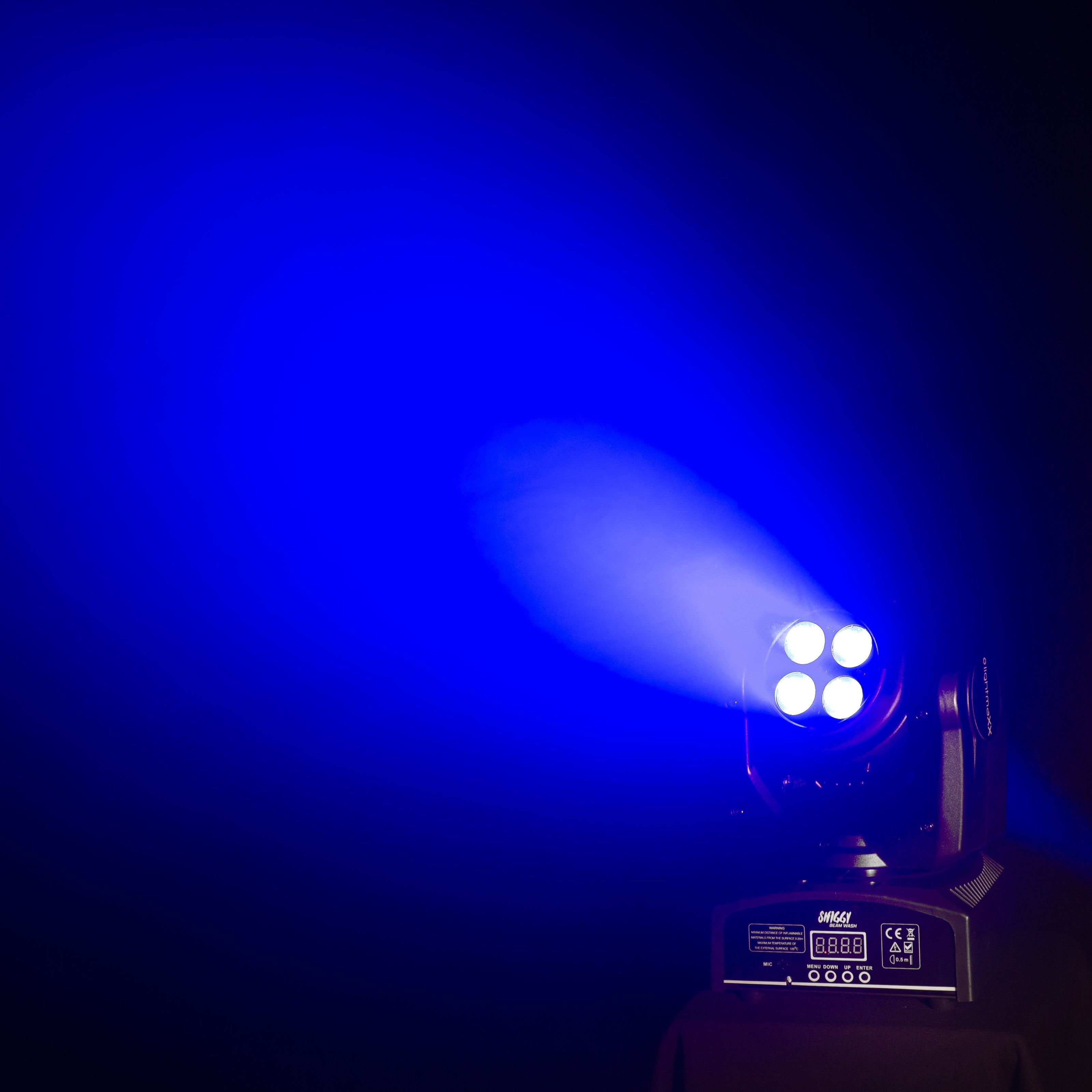 RGBW, VEGA TILT lightmaXX endless Scanner Beam SHIGGY - Discolicht, 5x10W Wash