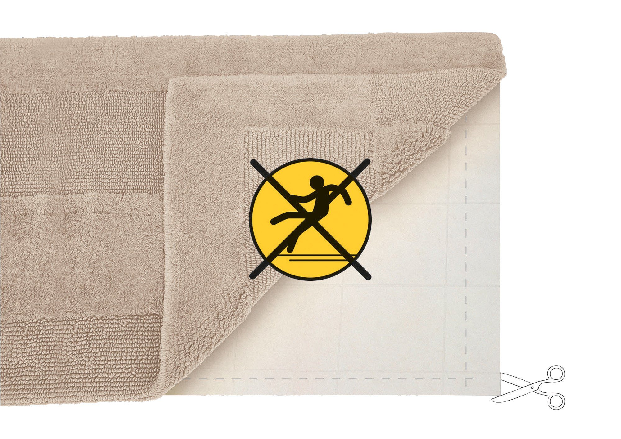 Kleine Wolke Badematte Anti-Rutsch-Matte, eckig, Uni günstig online kaufen