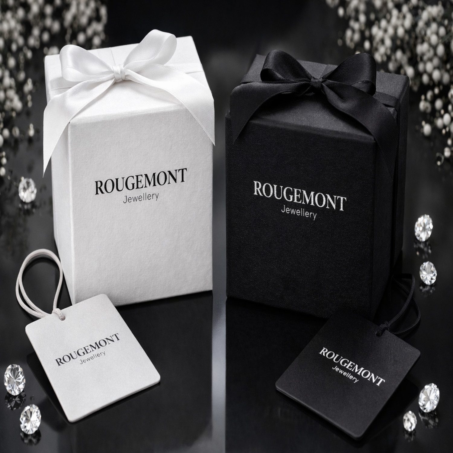 ROUGEMONT Tennisarmband Funkelndes Zirkonia Damen Armband Tennisarmband 17cm oder 19cm, Diamantähnliche Strahlkraft & elegantes Design