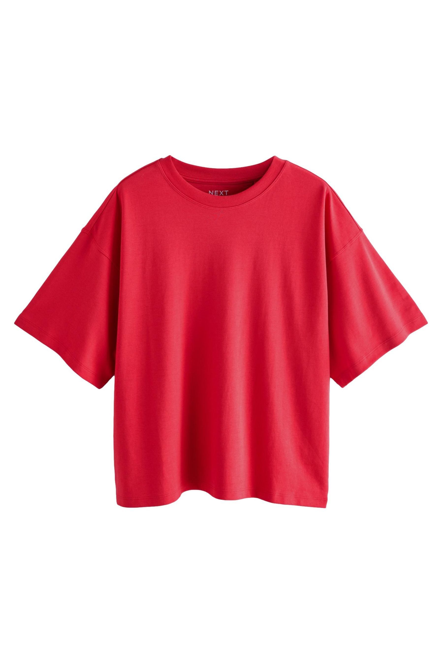 Next T-Shirt Kastiges Relaxed Fit Oversized-T-Shirt, günstig online kaufen