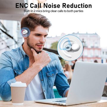 Ankbit E35 Open Bluetooth 5.3 mit ENC Call Noise Cancelling, 60Std Spielzeit In-Ear-Kopfhörer (Drahtlose Freiheit ermöglicht uneingeschränkte Bewegungsfreiheit beim Musikhören., IPX5 Kabellose Earbuds mit 4 mikrofon, Air Conduction für Sport Läufer)