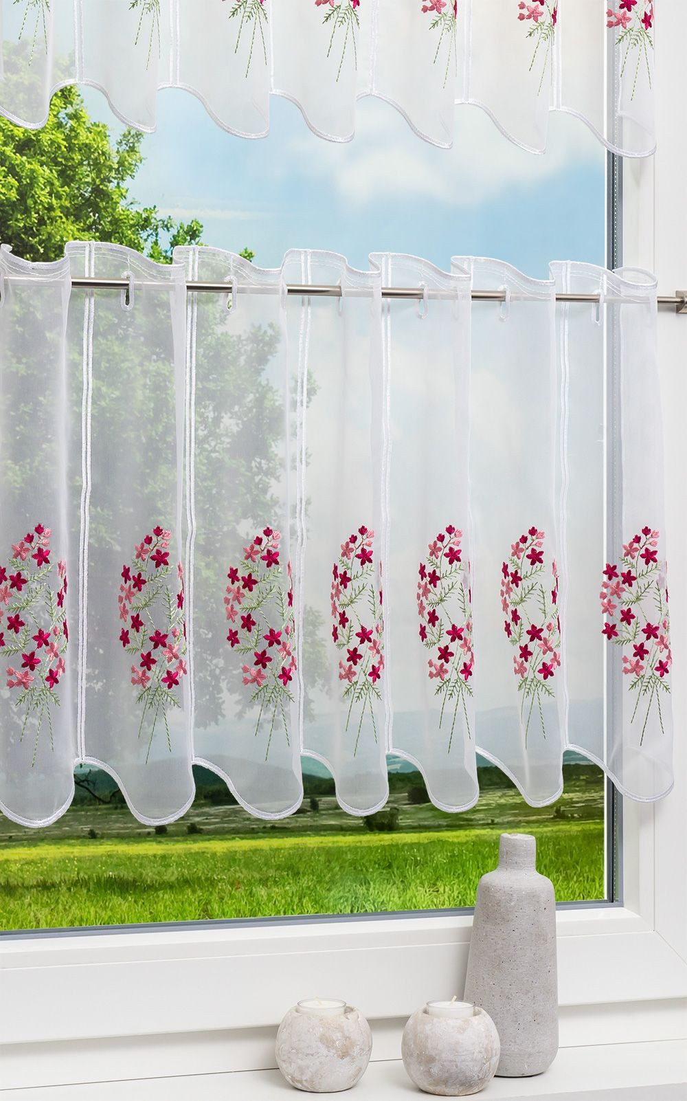 LYSEL® Scheibengardine Blümlein, (1 St), transparent, günstig online kaufen