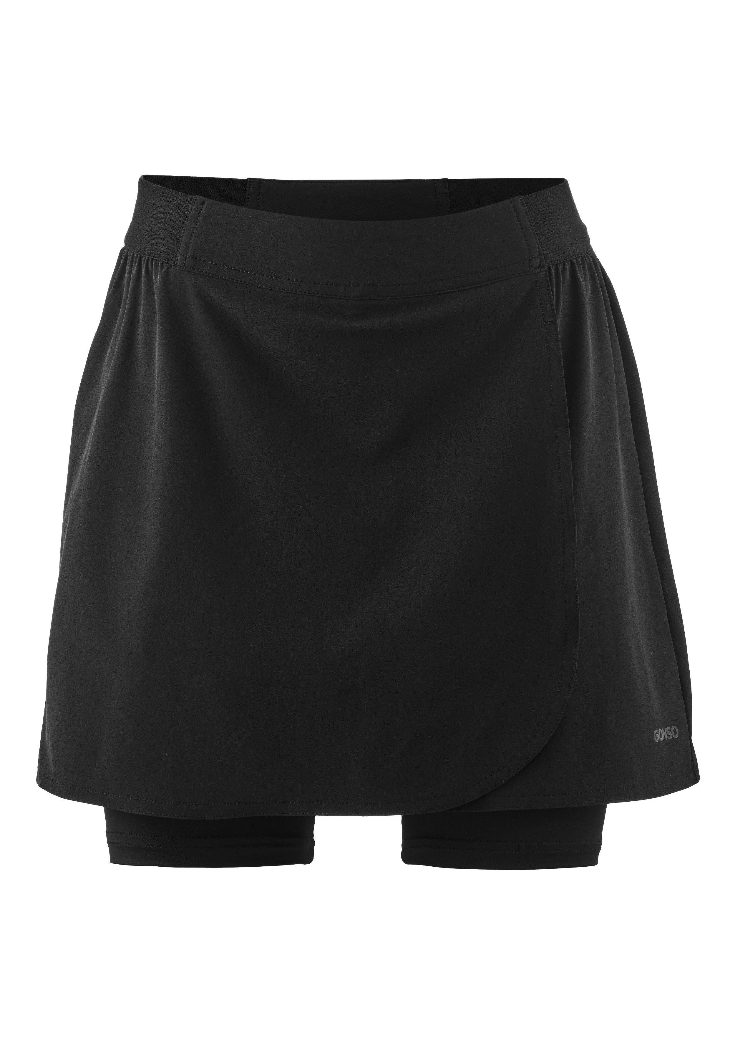 Gonso Radhose Adventure Skirt W Damen Radrock mit Sitzpolster enganliegender Fahrradrock mit Innenhose