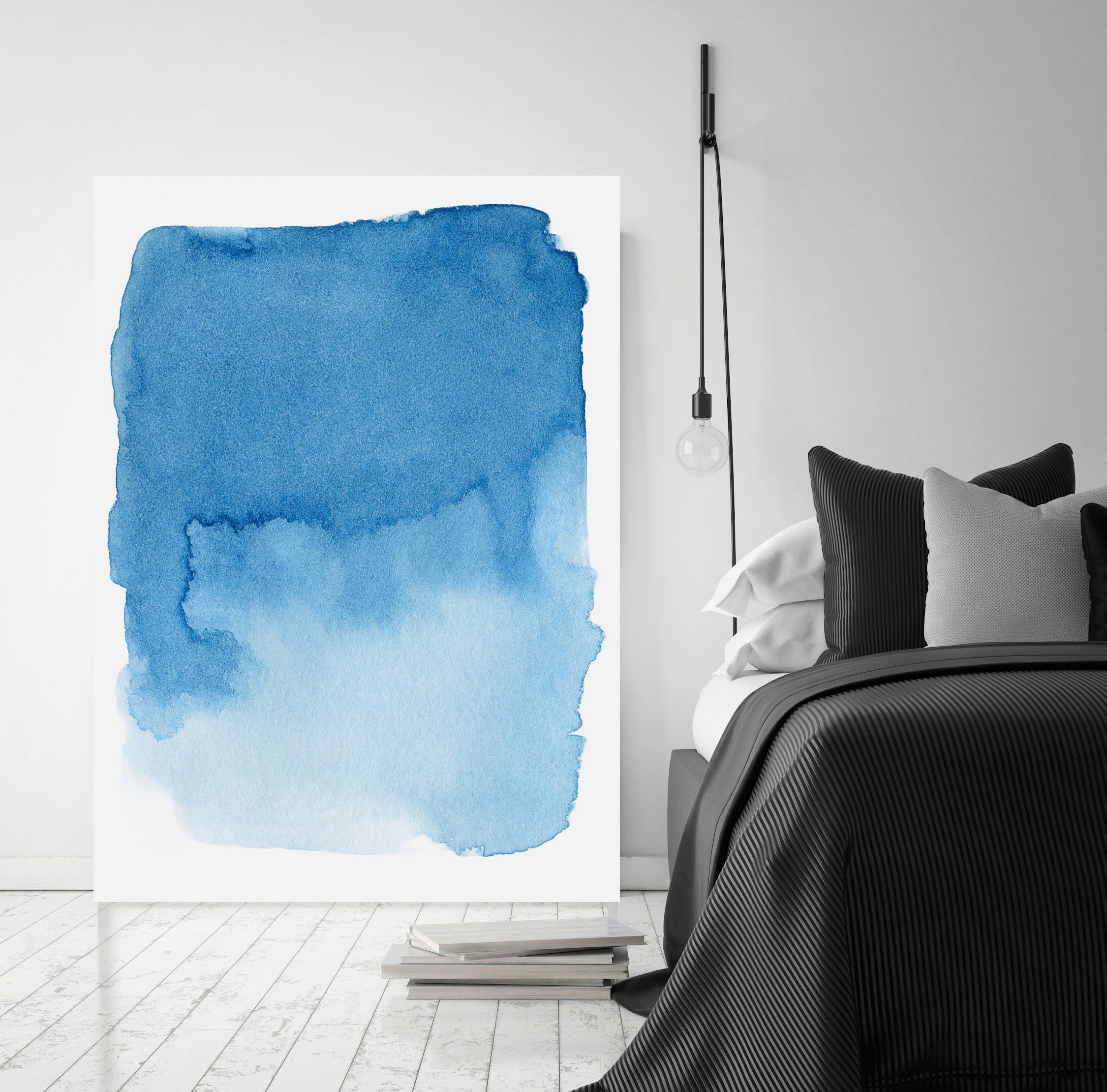 queence Leinwandbild Farbe, Abstrakte, Kunst, Modern, Premium-Leinwandstoff, Handarbeit aus Deutschland