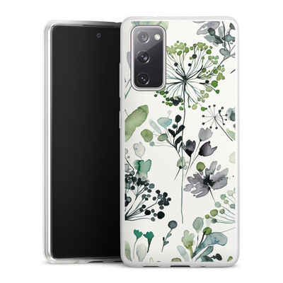 DeinDesign Handyhülle Eukalyptus Wasserfarbe Blumen Wild Grasses Eucalyptus, Samsung Galaxy S20 FE 5G Slim Case Silikon Hülle Ultra Dünn