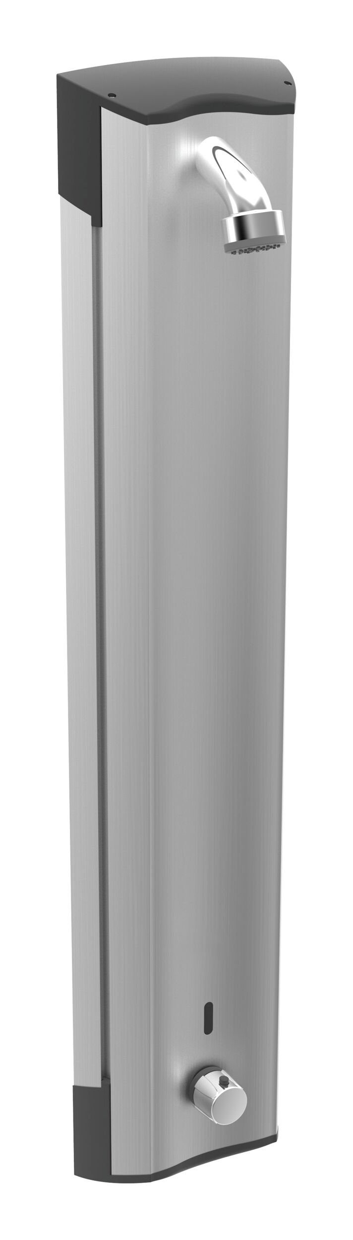 HANSA Duschsäule Hansaelectra, Berührungsfreies Aluminium m. Thermostat Batteriebetrieb