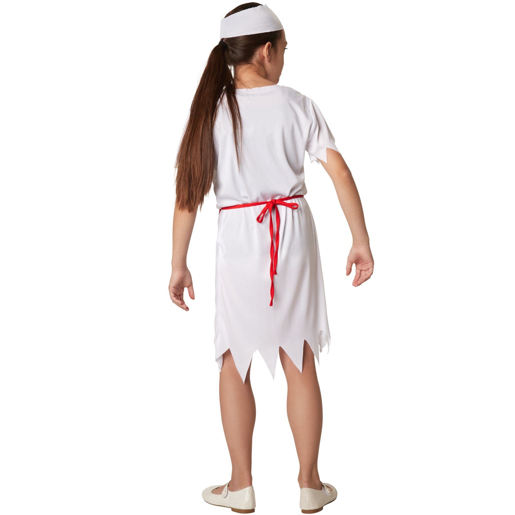 dressforfun Kostüm Mädchenkostüm Gruselige Zombie Krankenschwester, Kurzkleid in Weiß mit Blutflecken