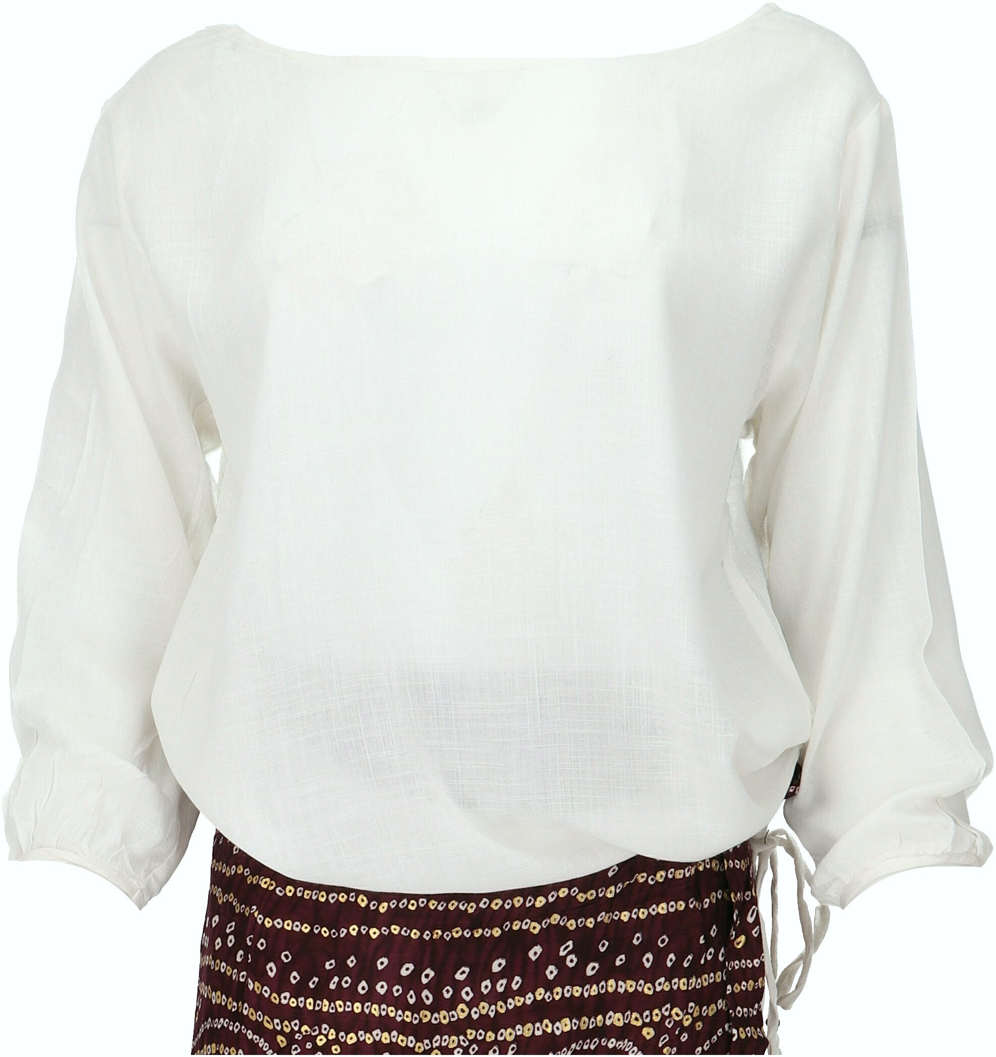 Guru-Shop Longbluse Langarm Boho Blusentop mit günstig online kaufen
