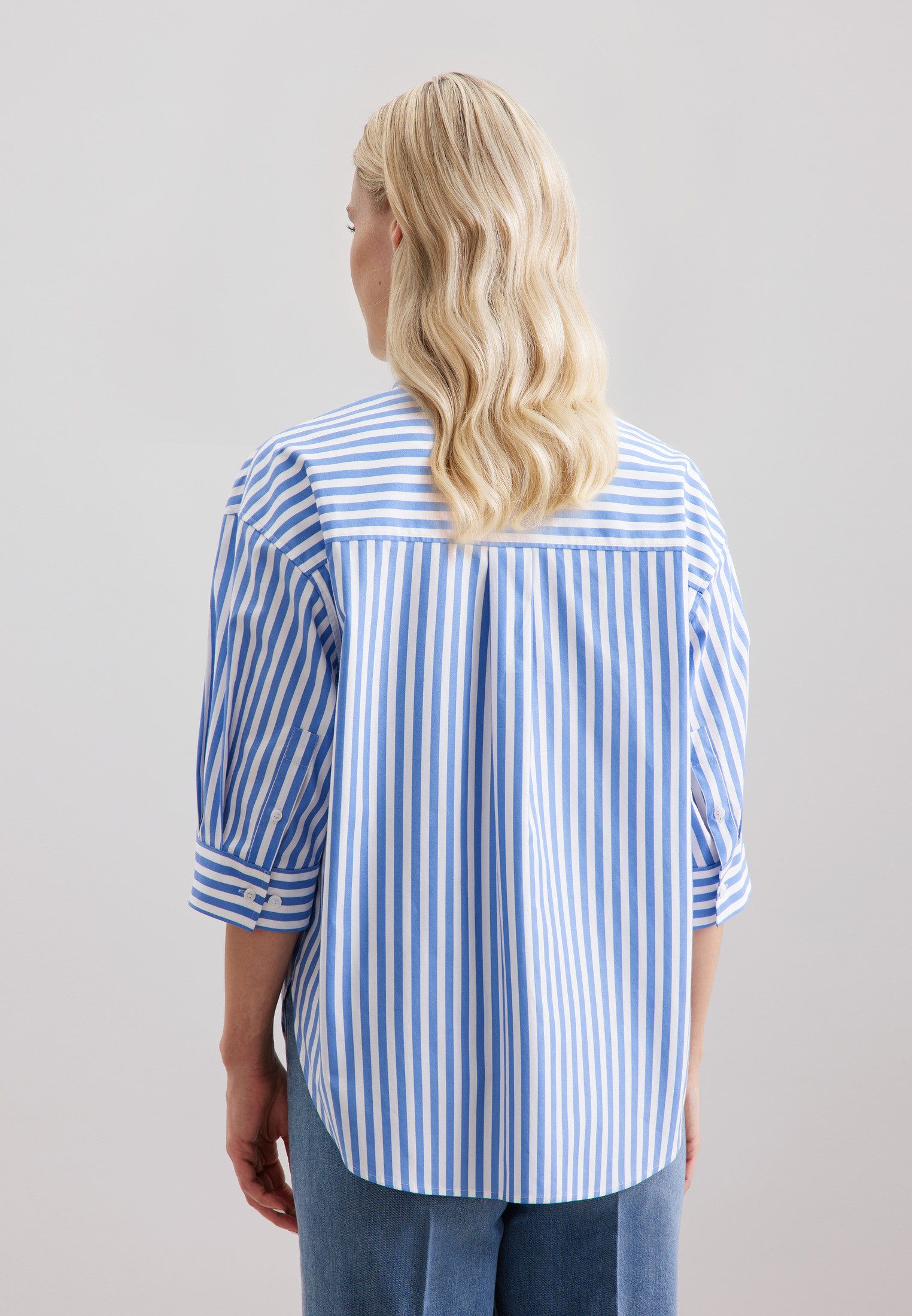 seidensticker Longbluse Schwarze Rose Kurzarm Kragen günstig online kaufen