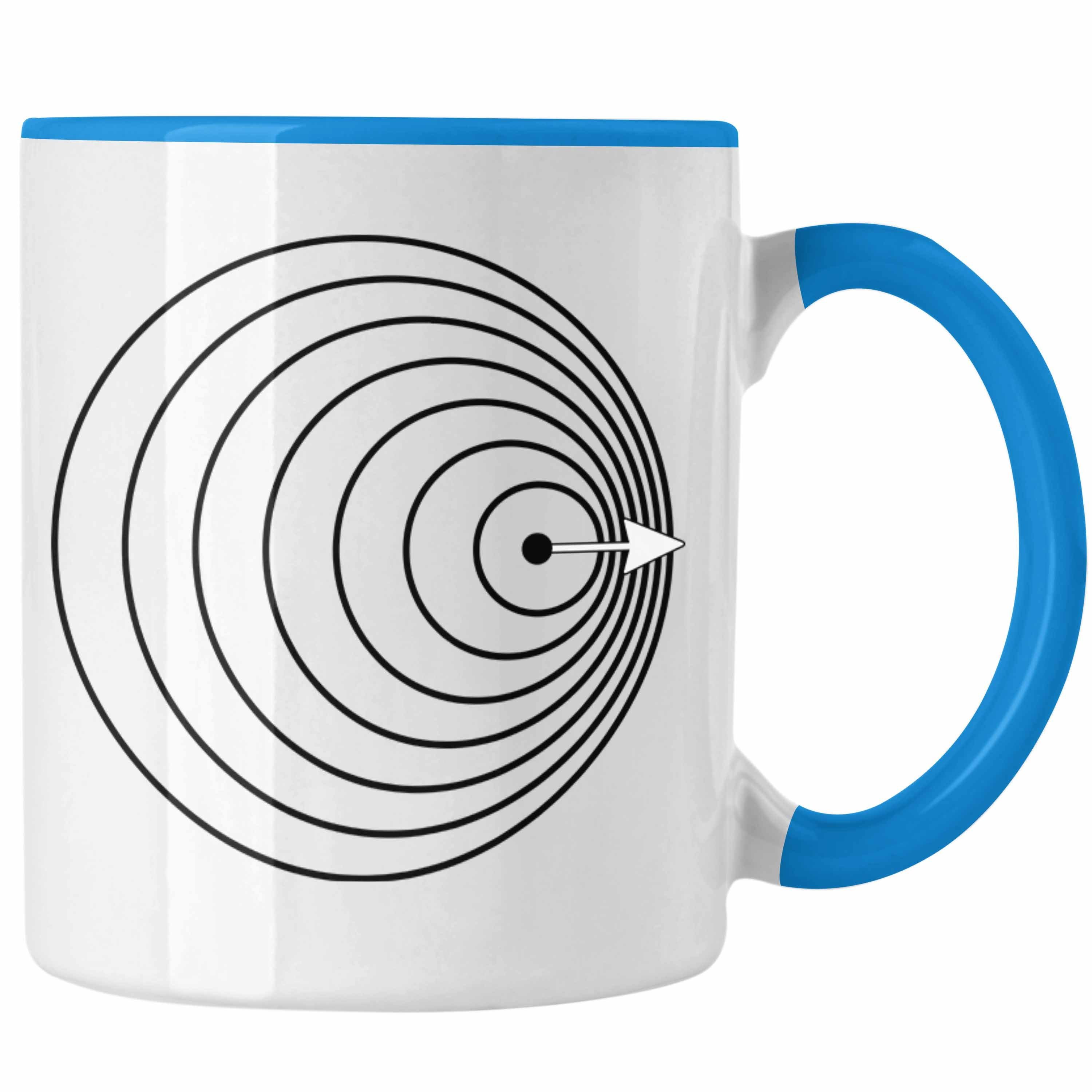 Trendation Tasse Tasse Mathe Doppler Effekt Tasse Humor Physik Nerds Phsyiker Geschenk Blau