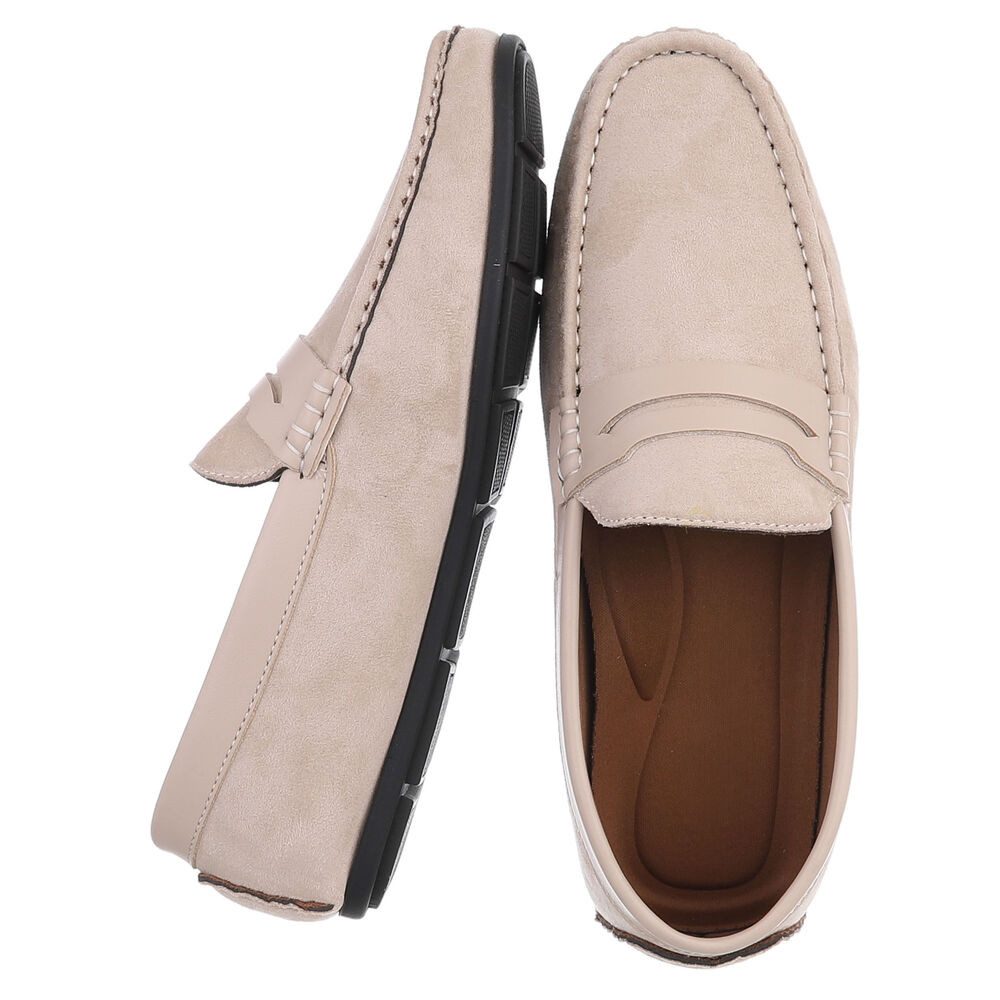 Coolwalk Herren Loafer Slipper in Veloursleder-Optik Slipper (91563788) Flach Slipper in Beige