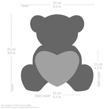 BRUBAKER Kuscheltier Teddybär mit Herz Rot - So Sorry - 25 cm Teddy (Braun, 1-St., Stofftier Plüschteddy), Geschenk für Entschuldigungen