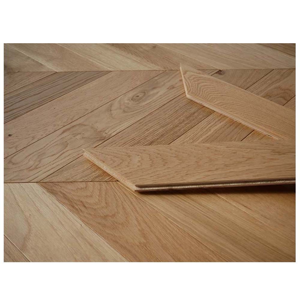 Woodstore24 Parkett Eiche Parkett, Chevron, gebürstet, matt lackiert 14 x 90 x 510 mm