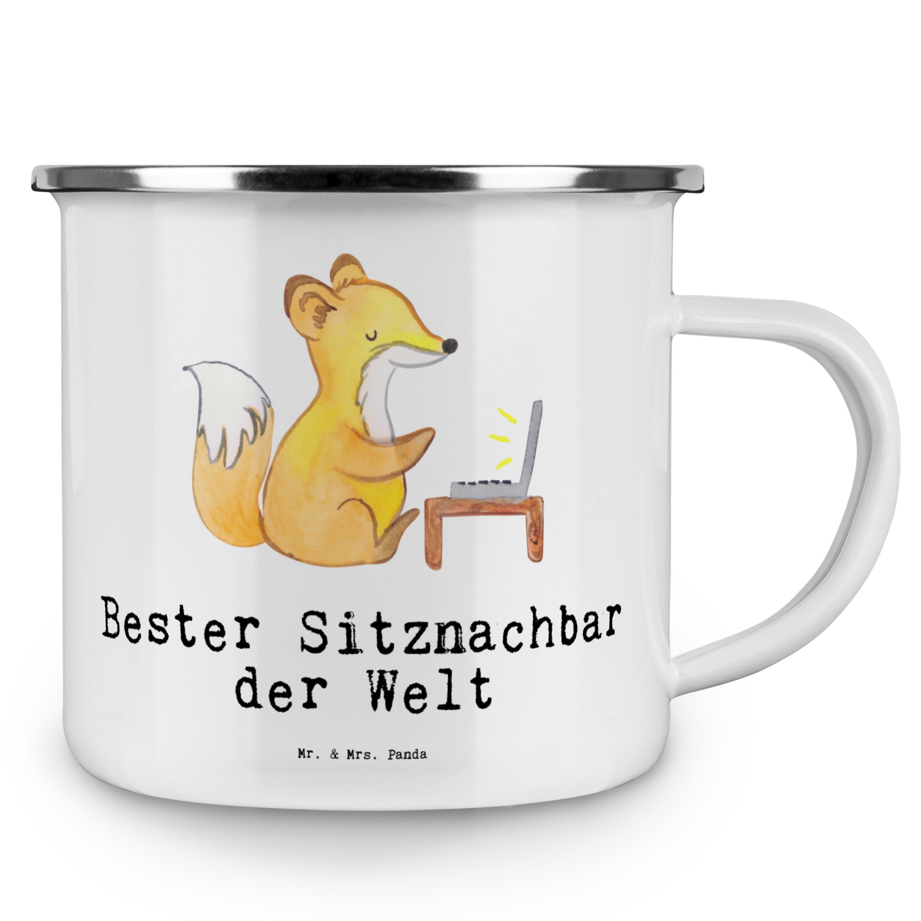 - Geschenk, Mrs. Weiß Geschenktipp, Bester Sitznachbar Emaille Ed, Fuchs Mr. der - Becher Welt & Panda