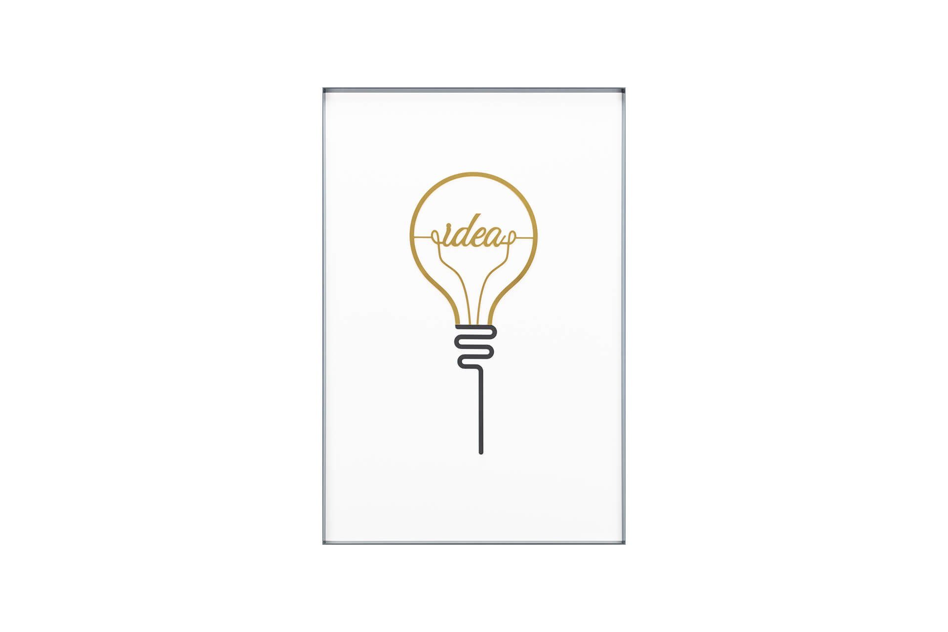 KUNSTLOFT Acrylglasbild Gedankenblitz 40x60x3.2 cm, handgefertigtes 3D Wandbild