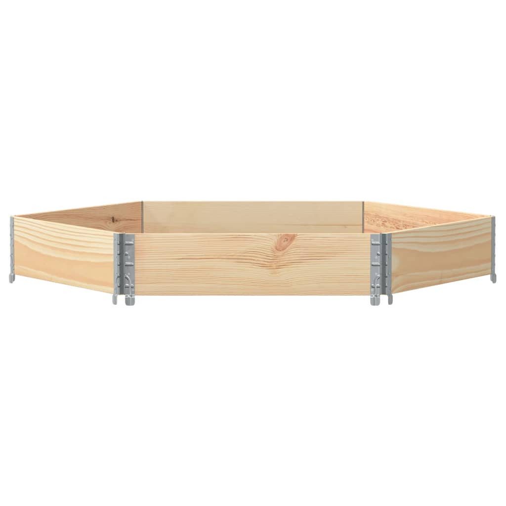 vidaXL Blumentopf Paletten-Aufsatzrahmen Hexagon 160x160 cm Massivholz Kiefer (1 St)