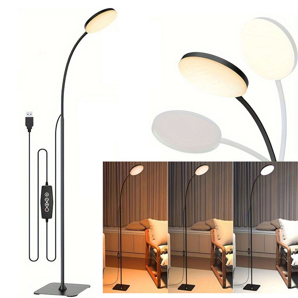 Stehlampe LED Stehlampe Dimmbar, Stehleuchte Leselampe Wohnzimmer Standlampe