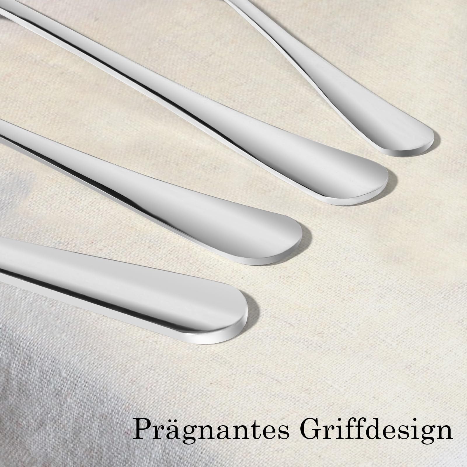 ibettertec Besteck-Set Besteck Set für 6 Personen,24teiliges Edelstahl Essbesteck&Steakmesser, 6 Personen, Elegantes/Modernes Besteckset,Besteck Set für Restaur – Bild 4 von 5
