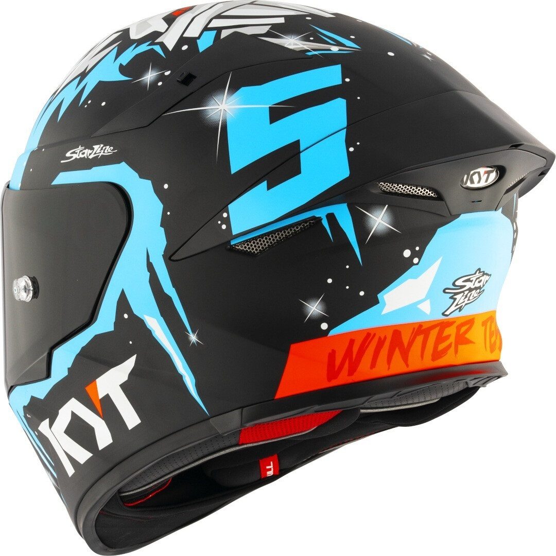 KYT Motorradhelm TT-Revo Masia Replica Winter Test Helm, Pinlock, Ratschenverschluss, Spoiler, ECE 22.06