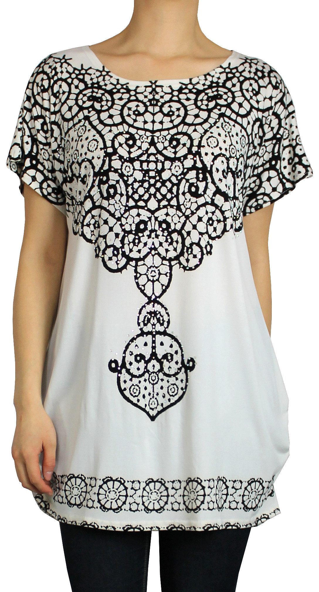 dy_mode Longshirt Damen Longshirt Lässiges Kurzarm günstig online kaufen