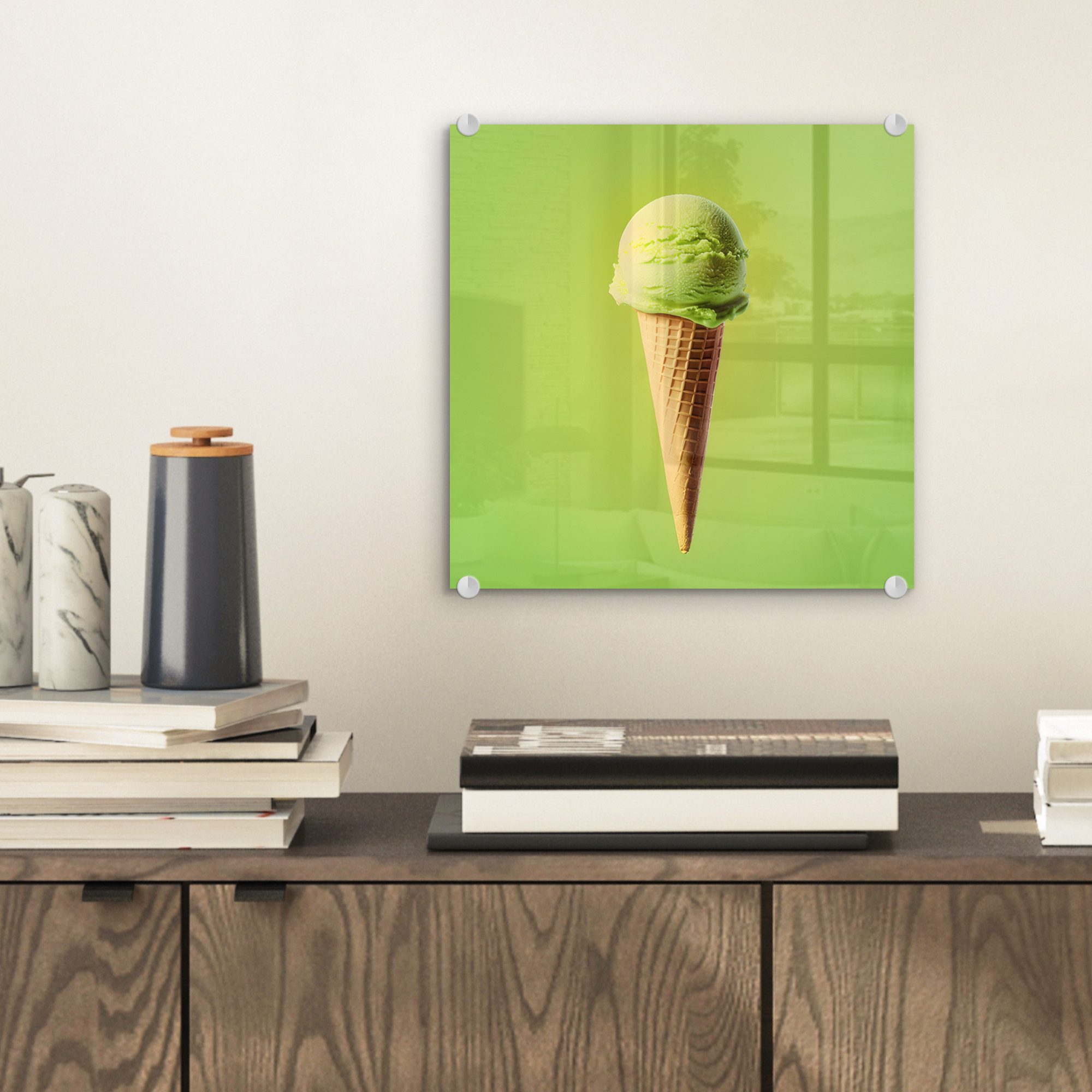 MuchoWow Acrylglasbild Horn - Schaufel Eiscreme günstig online kaufen