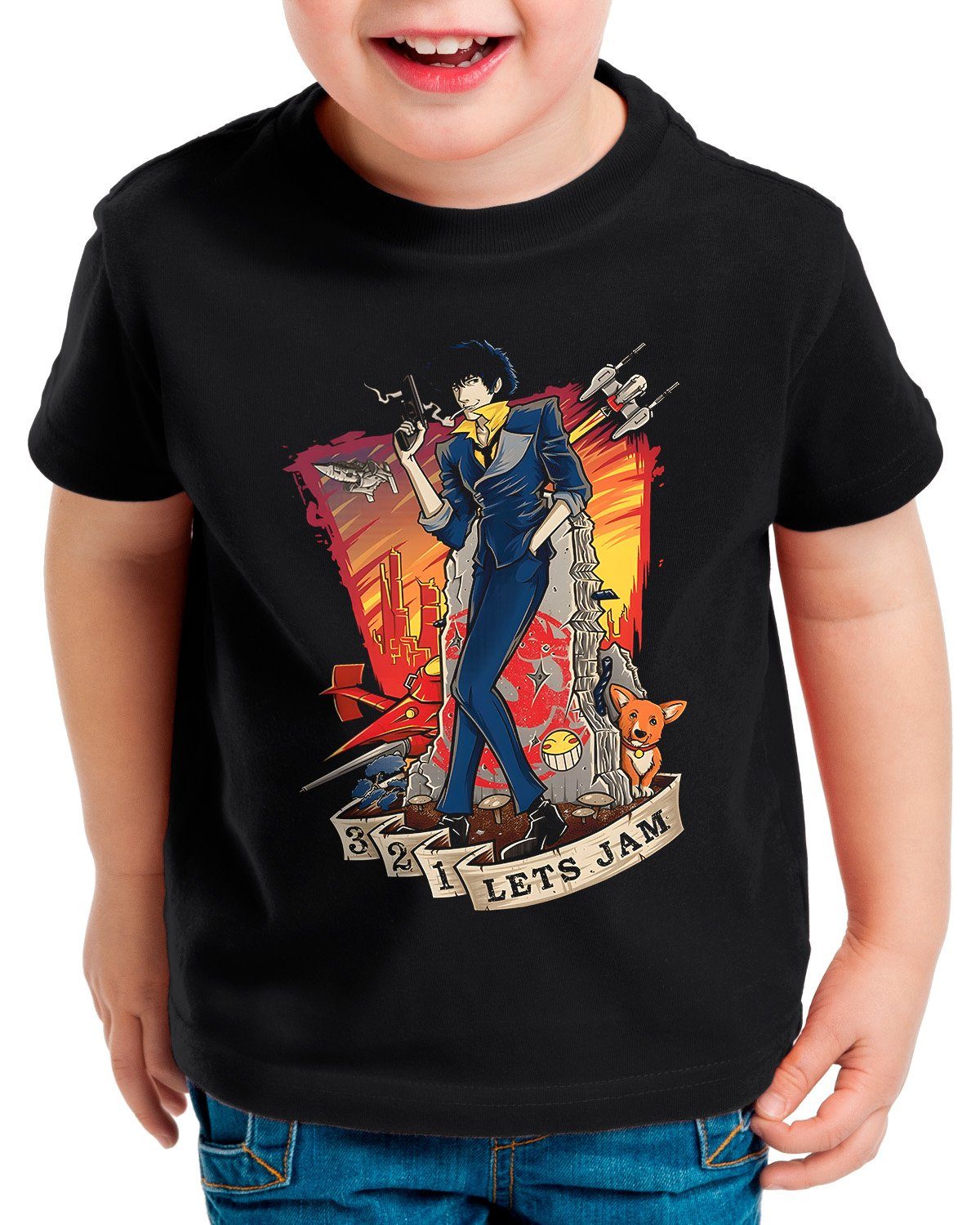 style3 Print-Shirt Kinder T-Shirt Bounty Blues anime manga swordfish cowboy bebop