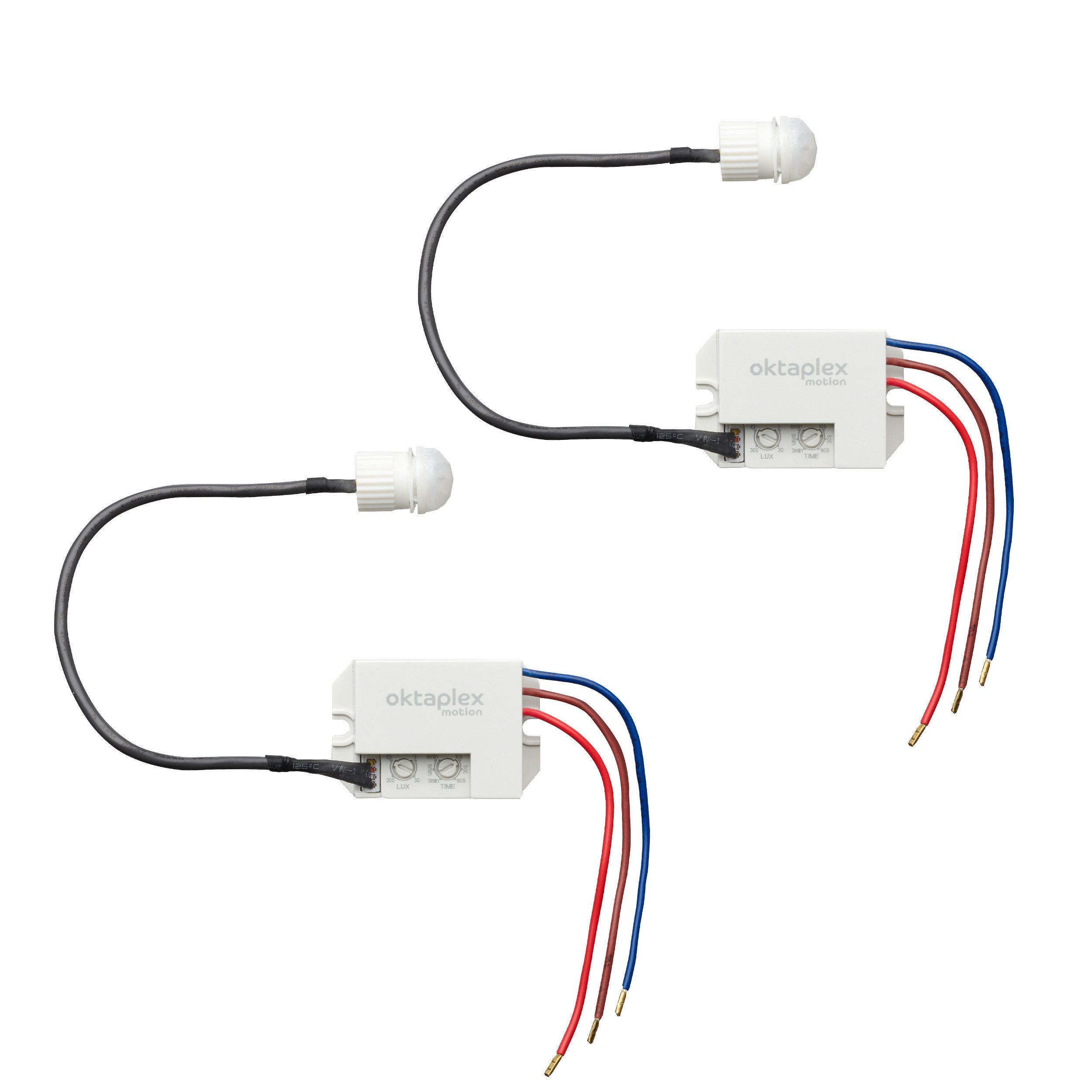 Oktaplex motion Bewegungsmelder Oktaplex 2 Stück Jan Infrarot Bewegungsmelder Nachrüstkit, (2-St), Mini Bewegungssensor Infrarot 8m 230V Unterputz weiß