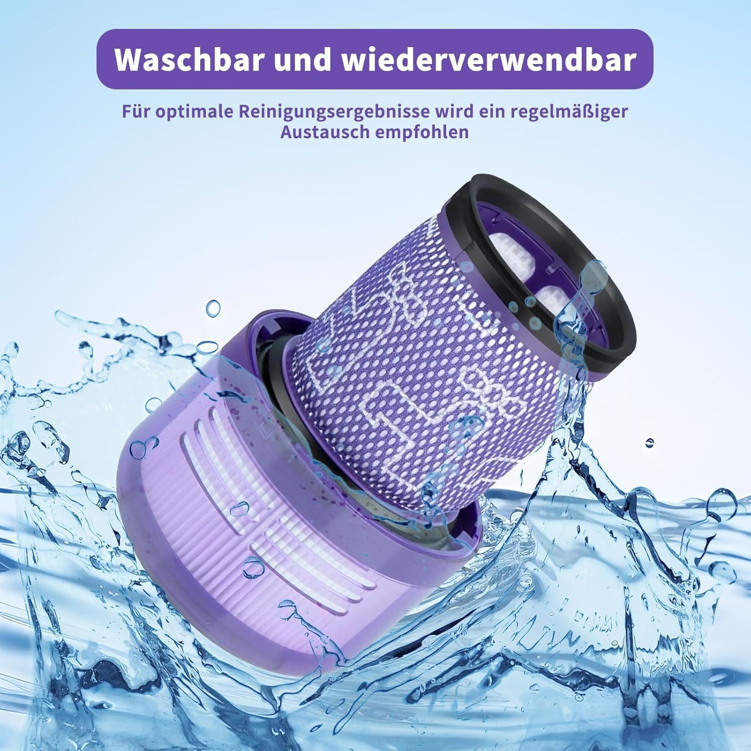 FELIXLEO Filtermatte V12 Filter für Dyson,Mit Ersatzbürste und Ersatzfilter, (3-St) – Bild 5 von 5