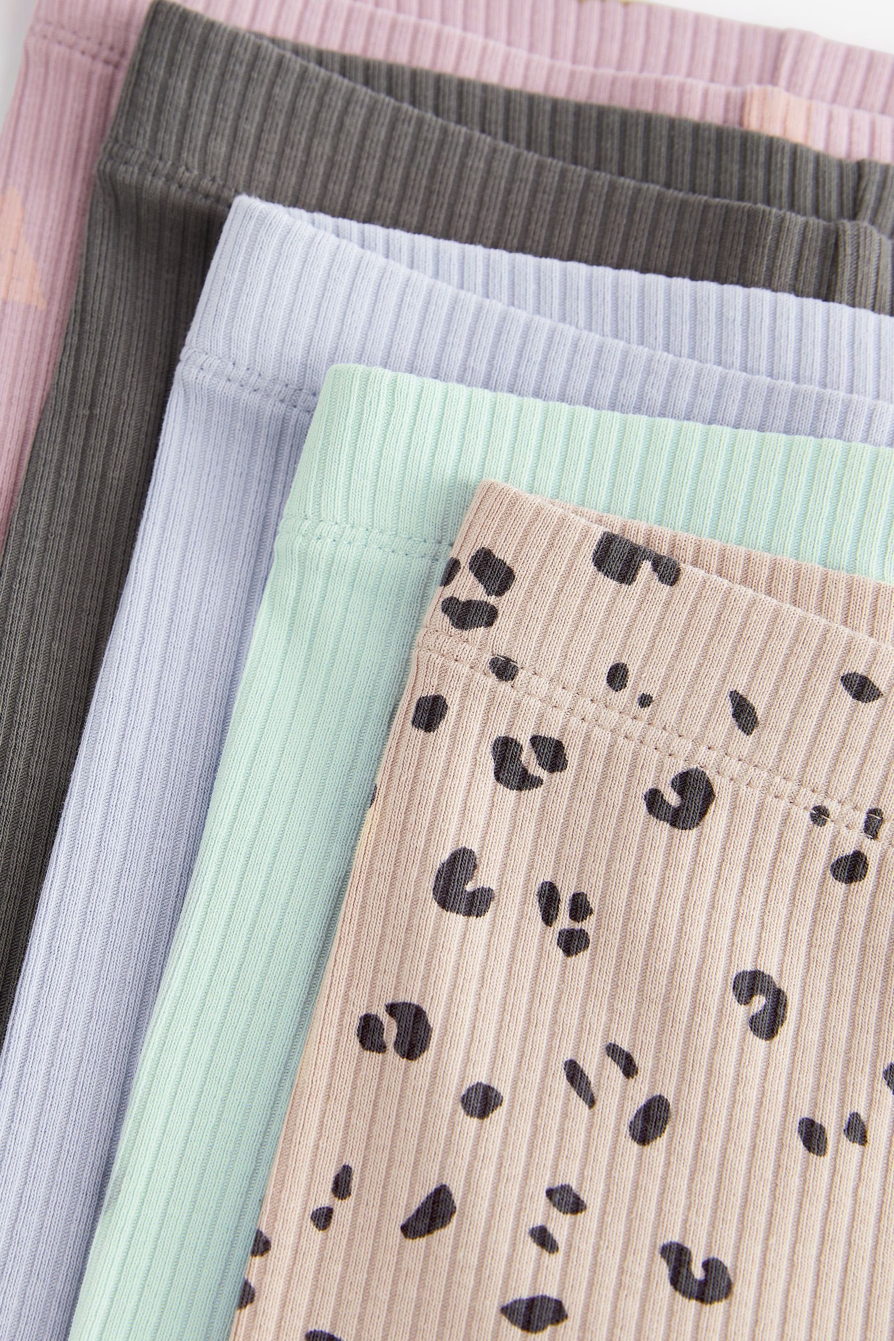 Next Leggings Gerippte Jersey-Leggings im 5er-Pack (5-tlg)