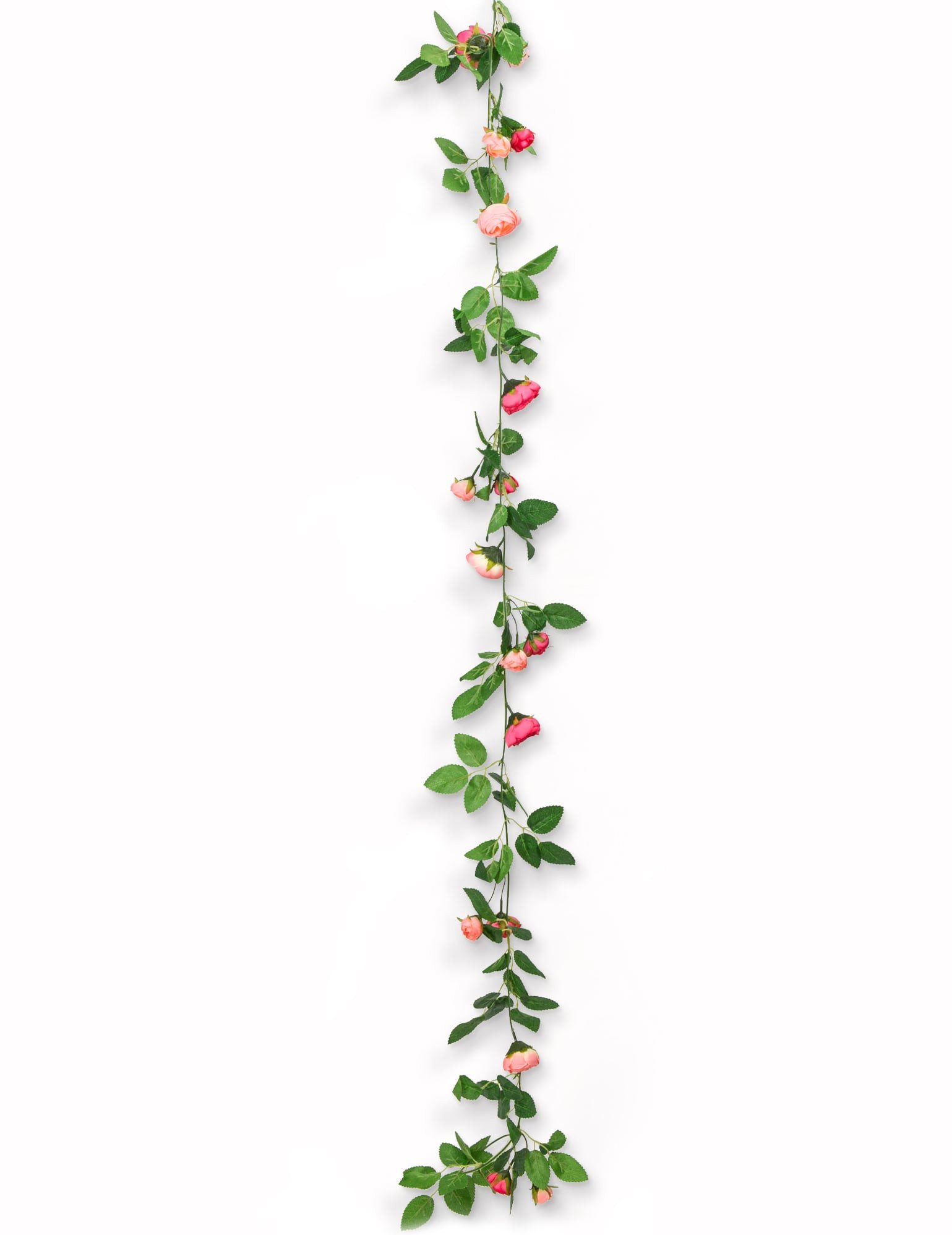 Kostüm Rosen-Girlande mit grünen Blättern 2,30 m für Hochzeiten