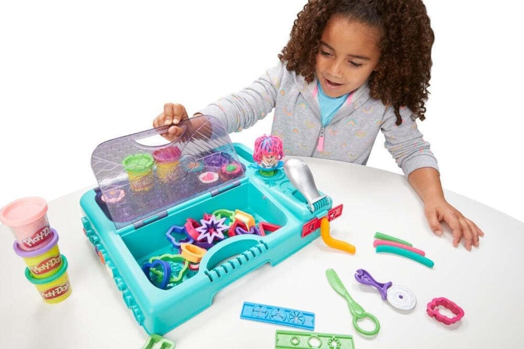 Hasbro Knete Play-Doh Kreativbox mehr als 30 Knetwerkzeugen + 10 Dosen Knete 3+