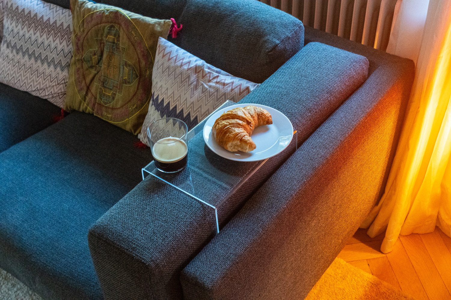 queence Beistelltisch Ablagefläche für Sofalehne, Tablett, Tisch, Acrylglas günstig online kaufen