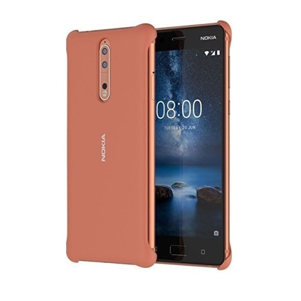 Nokia Handytasche Original Soft Touch Handyhülle für Nokia 8 Kupfer 1A21PR300VA (Bumper)