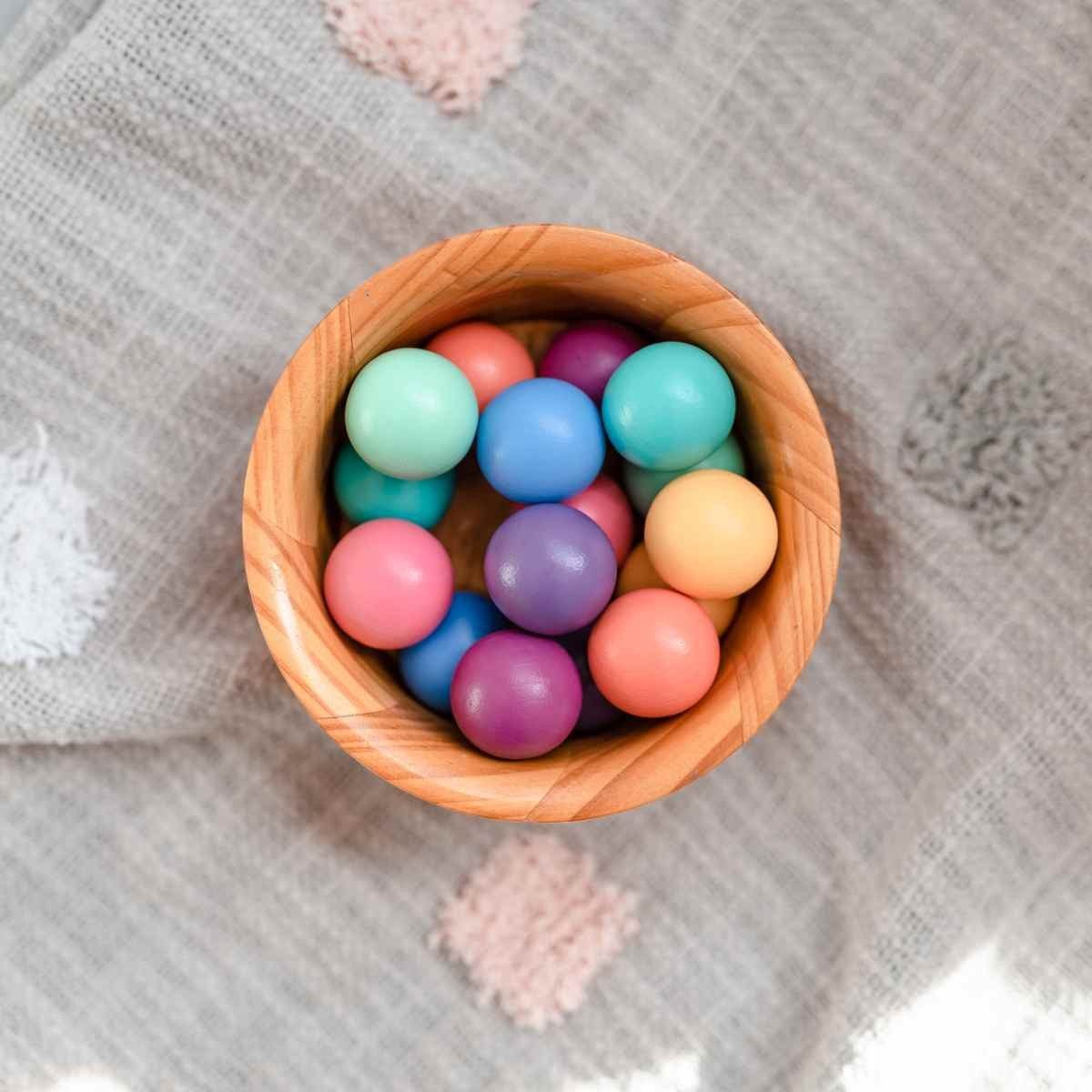 Connetix Lernspielzeug Ersatz-Kugeln Pastel 16 Holzkugeln pädagogisches lernspiel (Open Play, 16 Teile), ab 3 Jahren