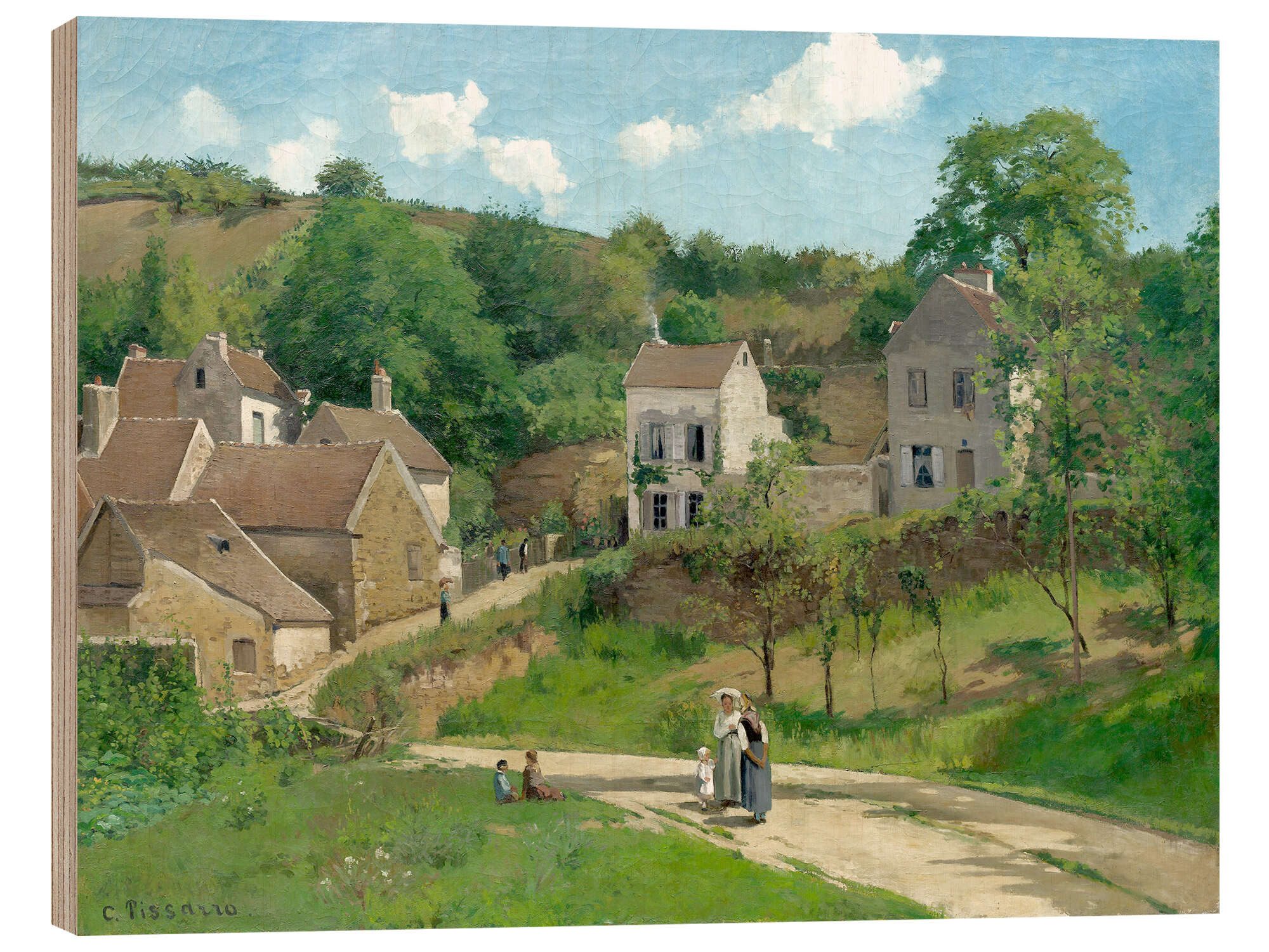 Posterlounge Wandbild L'Hermitage à Pontoise, Camille Pissarro, erhältlich als Poster, Leinwandbild, Wandsticker oder Acrylglasbild