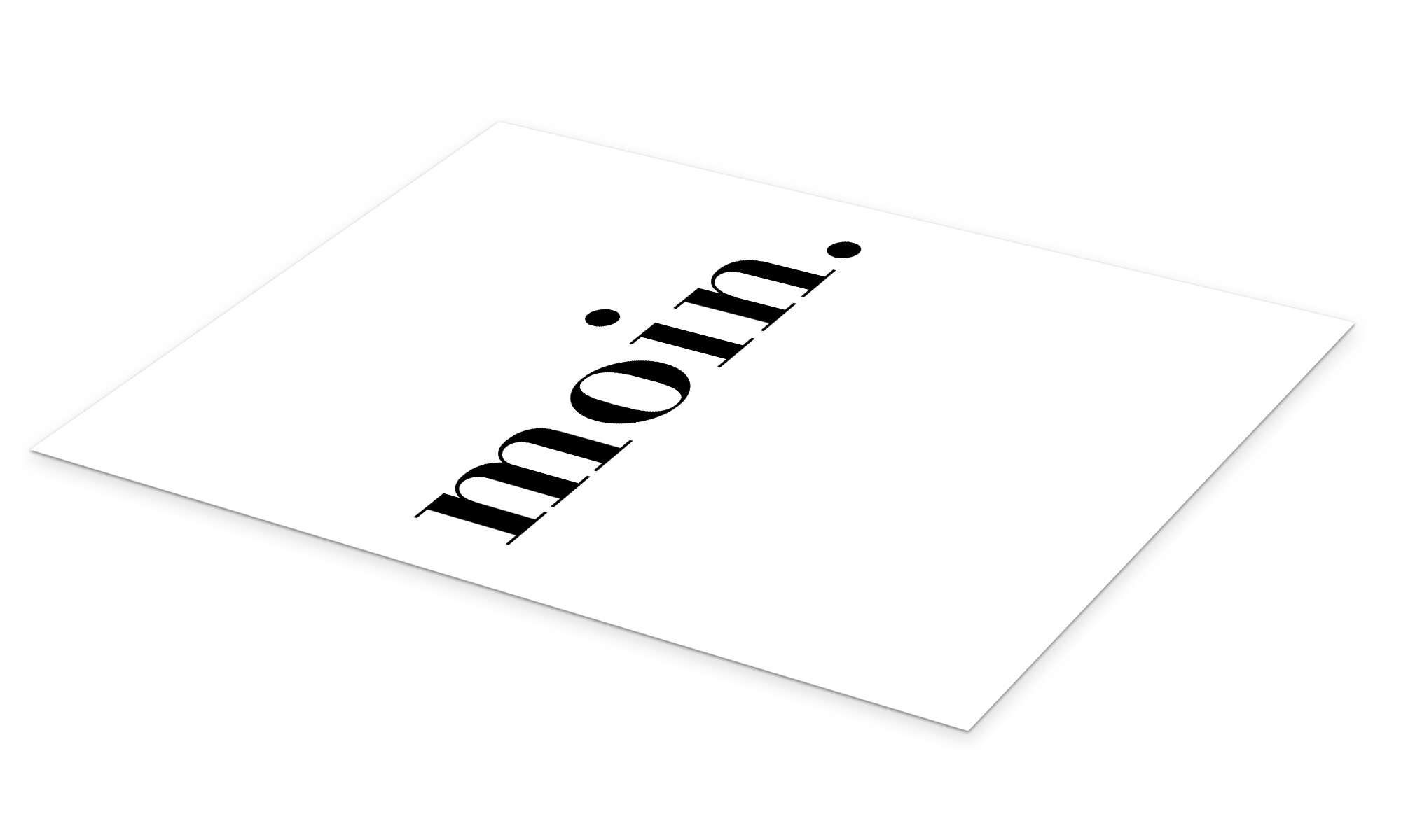Posterlounge Wandbild Moin, Typobox, erhältlich als Poster, Leinwandbild, W günstig online kaufen