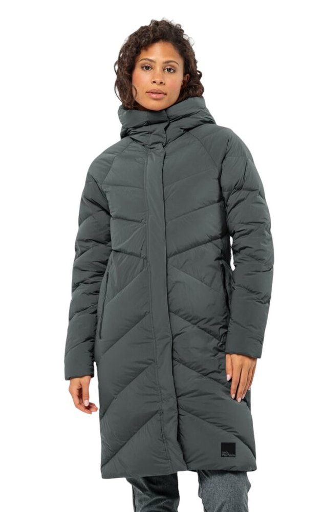 Jack Wolfskin Wintermantel Marienplatz Coat (winddicht, sehr wasserabweisend) dunkelgrün Damen
