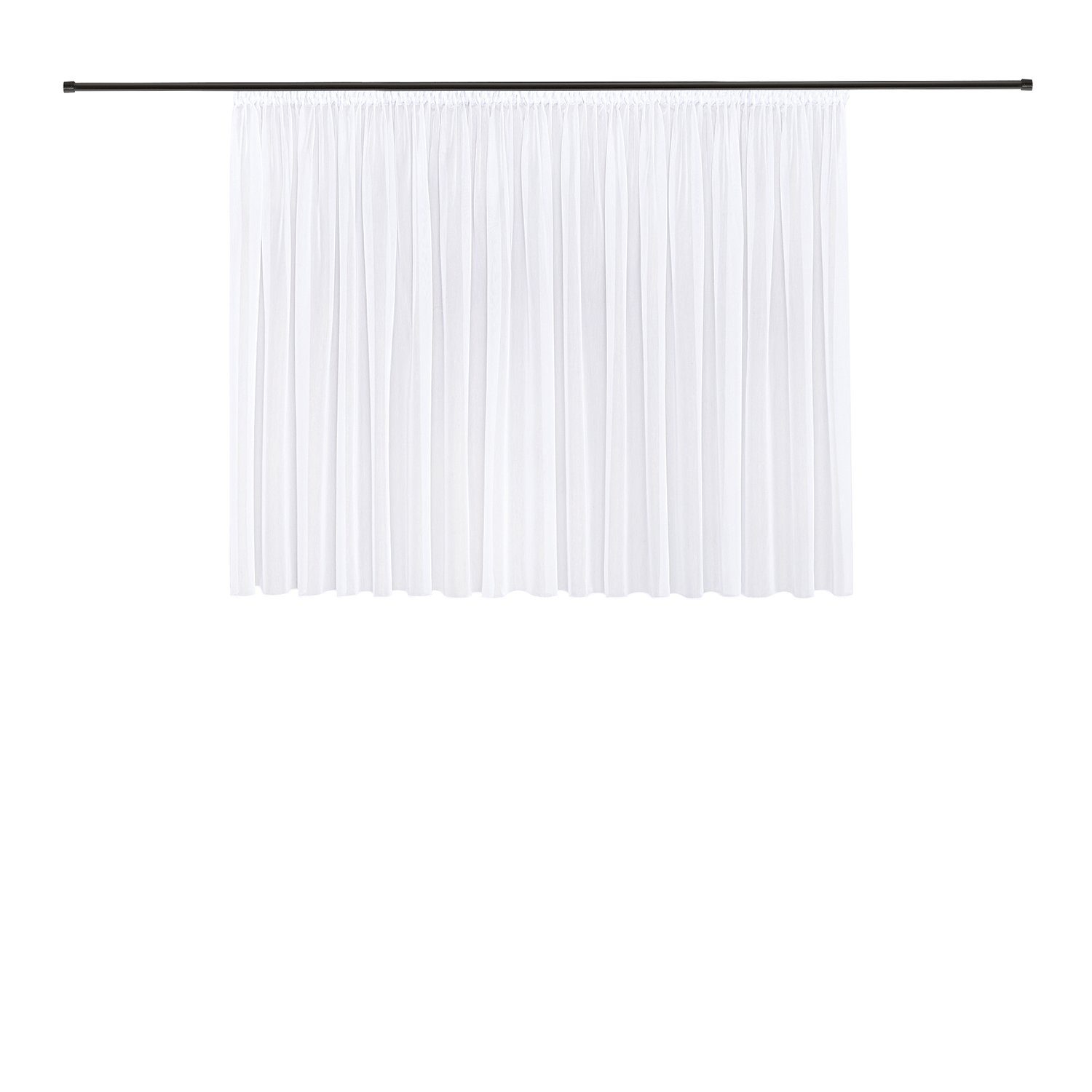 Gerster Gardine Martina (1 St), Smokband, halbtransparent, Voile, Pflegeleichte Effekt-Voile-Webware