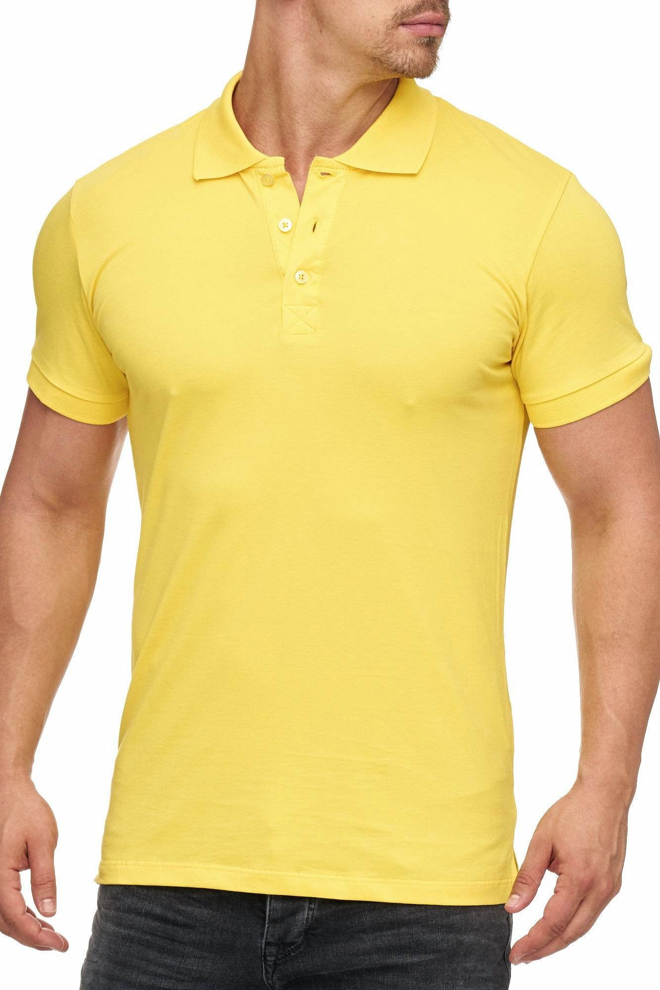 Shirt Poloshirt gelb zeitloses 17101 Tazzio Polo