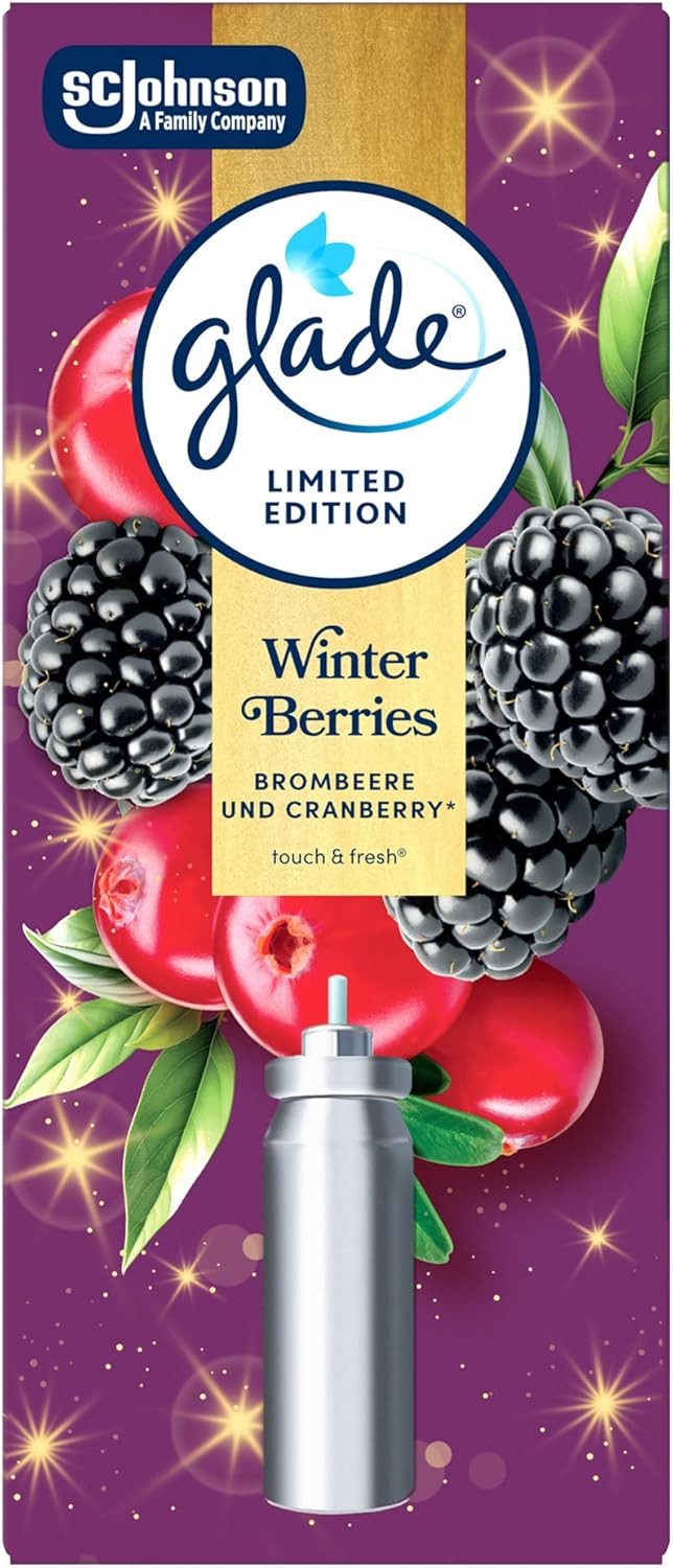 Glade Raumduft Touch & Fresh Nachfüller, Winter Berries, 10 ml Limited Edition