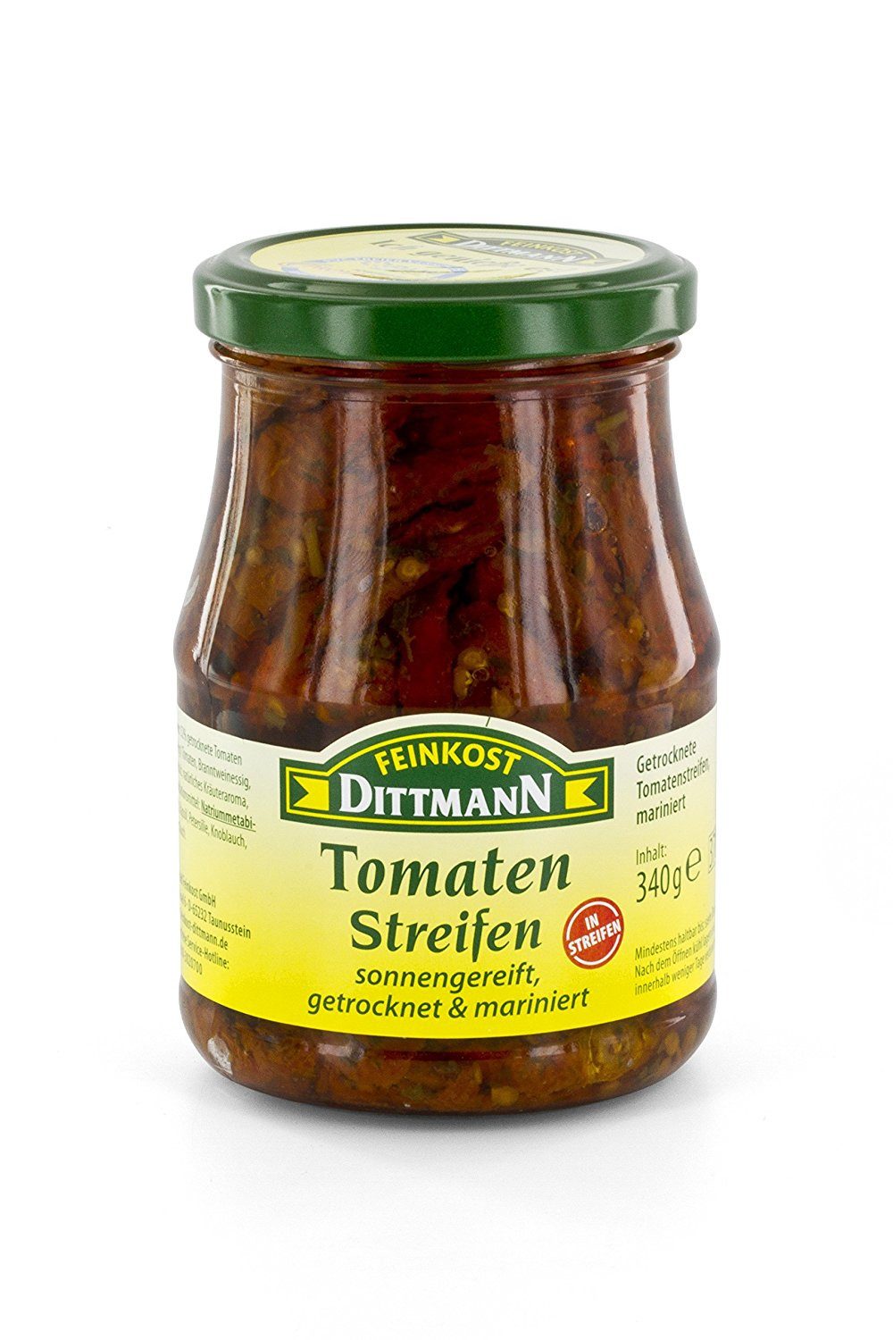 Feinkost Dittmann Gemüsekonserve, Feinkost Dittmann Tomatenstreifen getrocknet und mariniert, 340 g